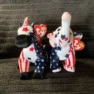 Ty Beanie Babies Lefty and Righty 2000